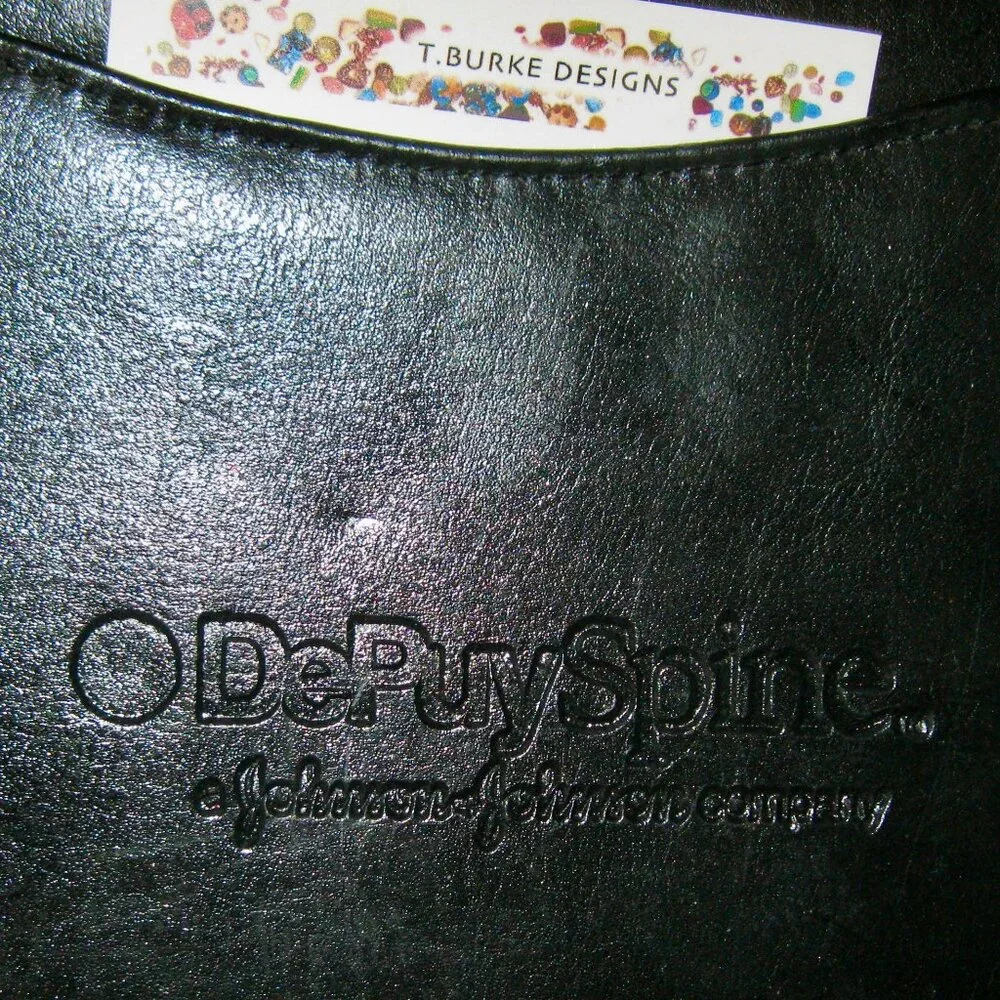 LEATHER COVERED BUSINESS CASE WITH 3 SIDED ZIPPER AND ROOM FOR 6 CREDIT CARDS